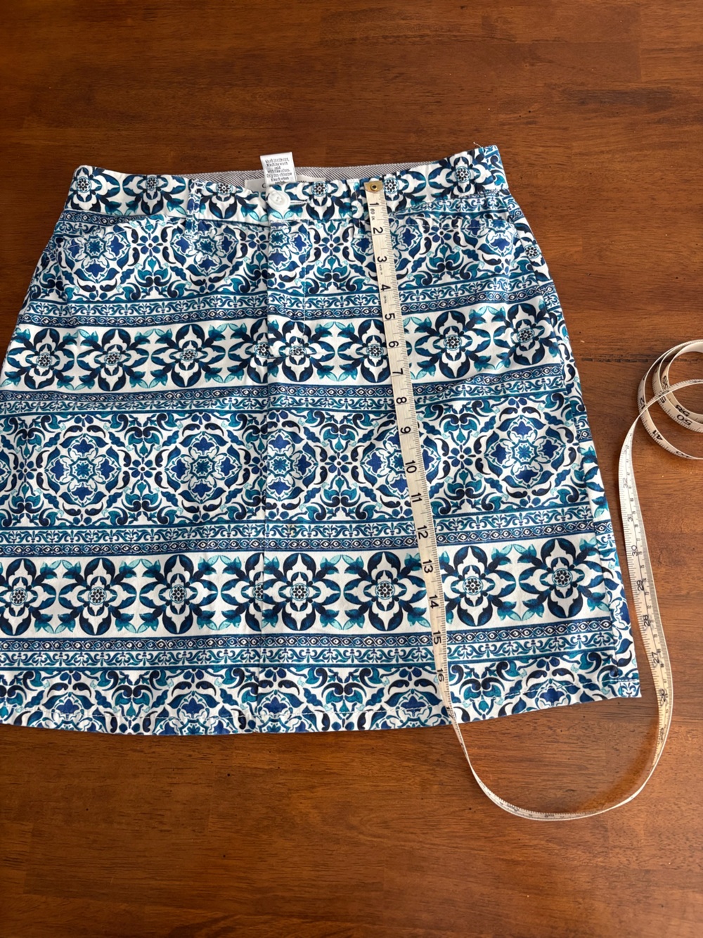 croft & barrow Golf Blue Tile-Print skorts